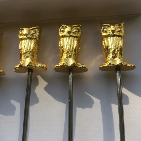 OWL, mini appetizers, cocktail picks by Williams Sonoma, HTF NIB set of six - Picture 8 of 8